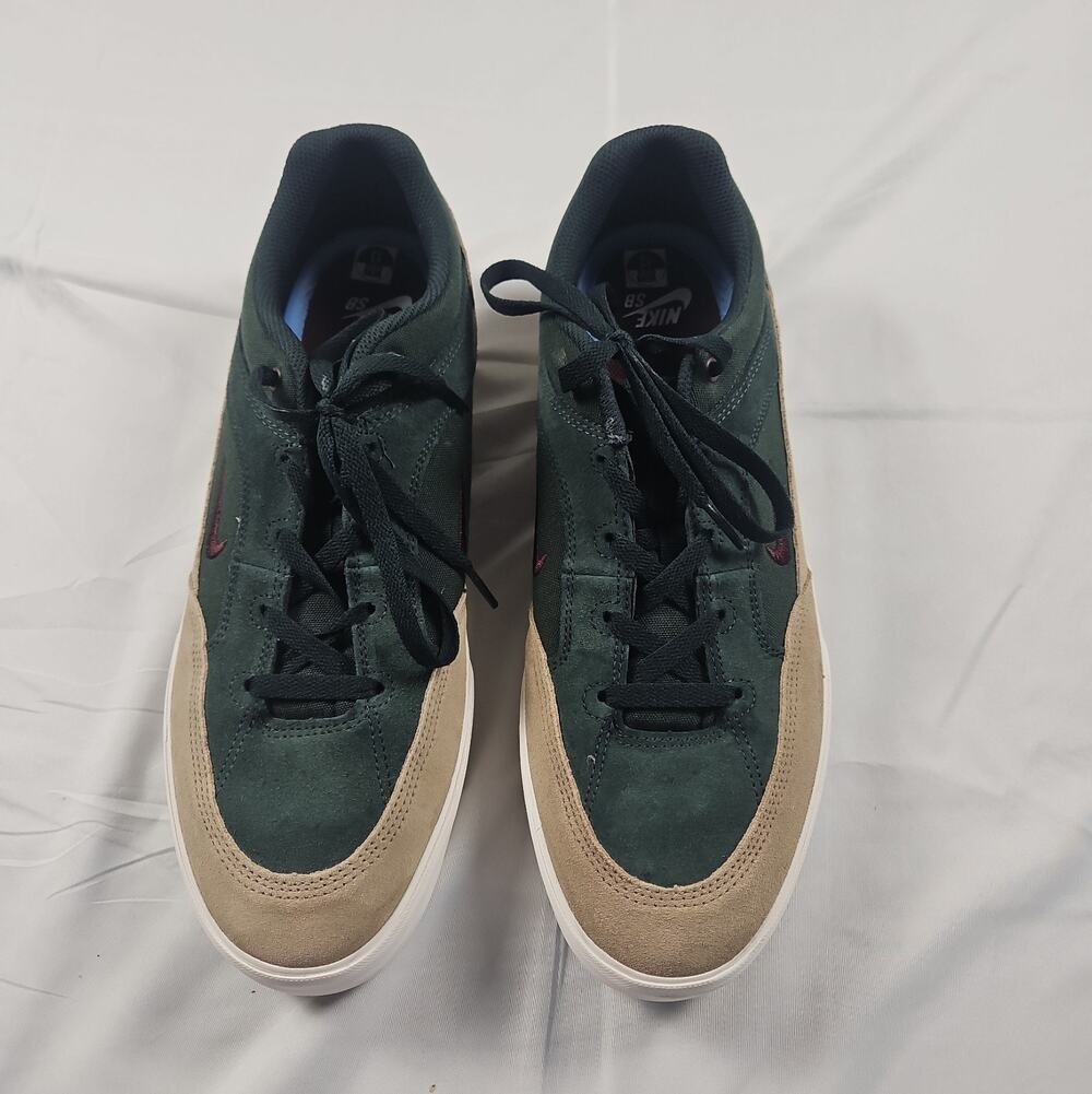 Nike SB Malor Skate Shoes Men's 13 Seaweed Khaki Suede Canvas FV6064-300